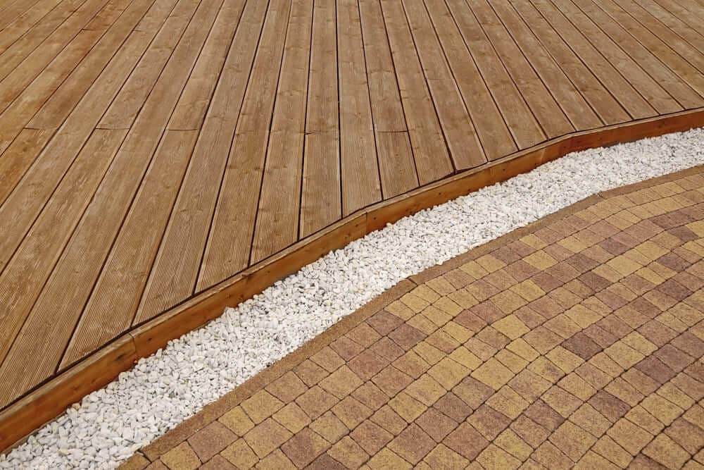 Cover the edges with composite wood deck boards.