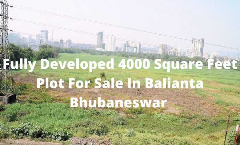 Fully Developed 4000 Square Feet Plot For Sale In Balianta Bhubaneswar