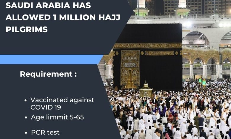 Saudi Arabia has allowed 1 million Hajj pilgrims