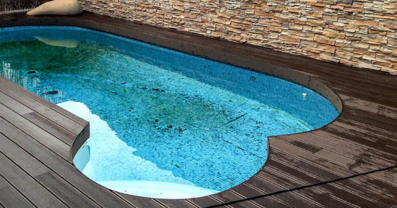 Swimming pool WPC anti-slip composite decking