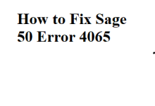 Sage 50 Error 4065