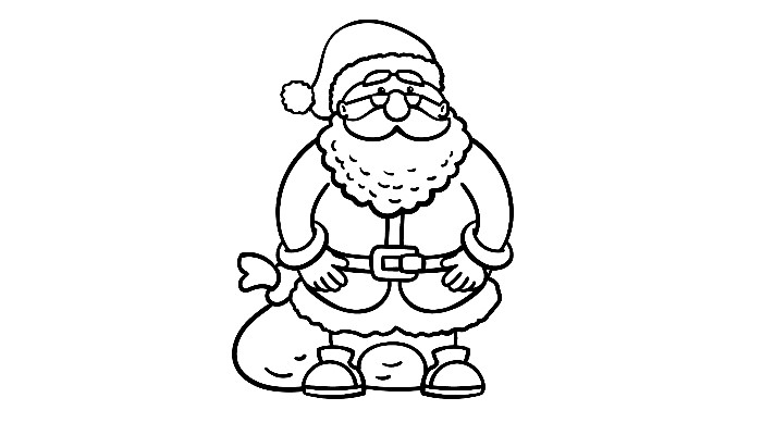 How to draw a Santa Claus