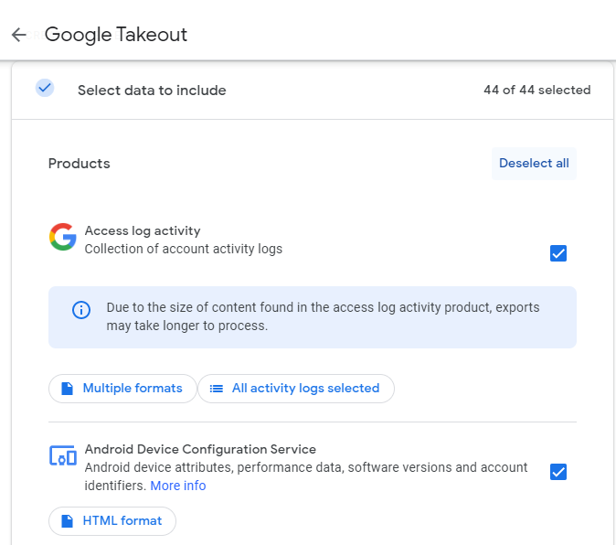 Download Google Drive Data