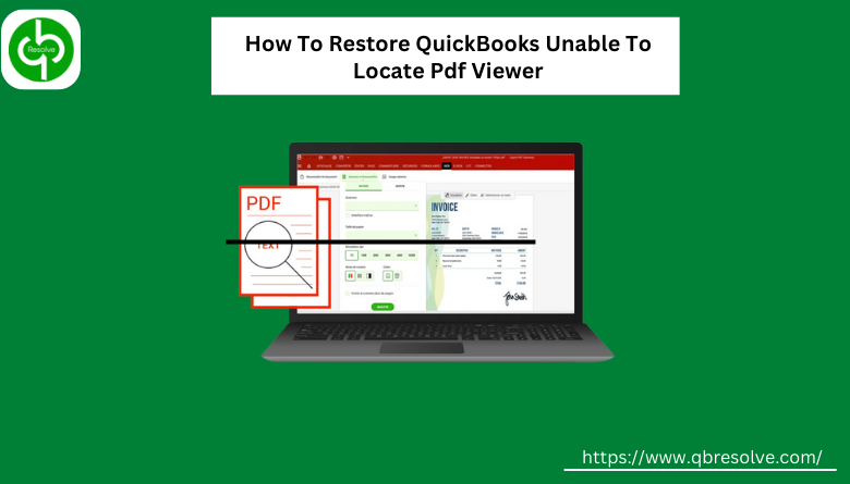 QuickBooks Unable to locate pdf viewer