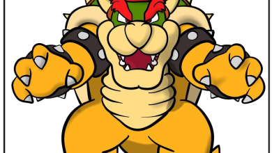 Bowser from Super Mario Brothers Drawing