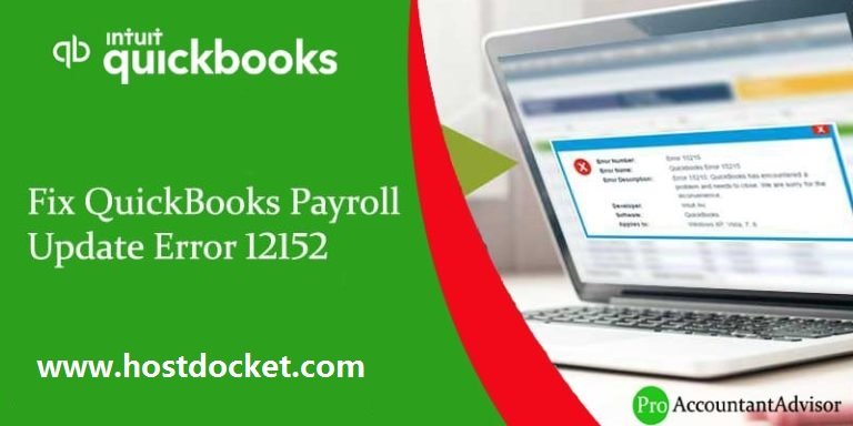 QuickBooks Payroll Update Error QuickBooks Error 12152
