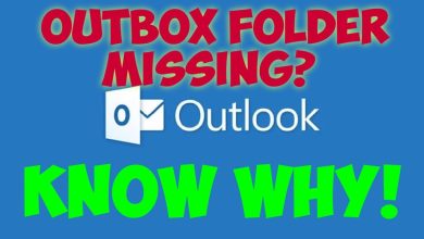 find missing outbox folder outlook