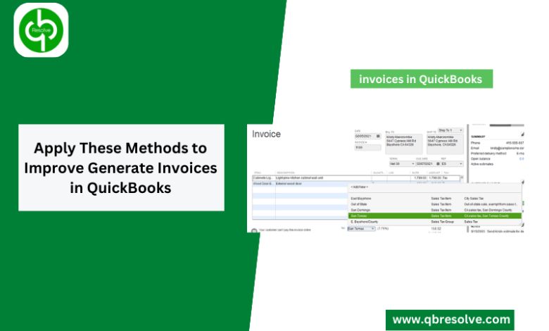 create invoice in QuickBooks